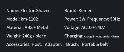 Kemei Hair Clipper Kit for Men, Electric Shaver, Hair Trimmer, Professional Cutting Machine, KM-2290, KM-2293, KM-1102