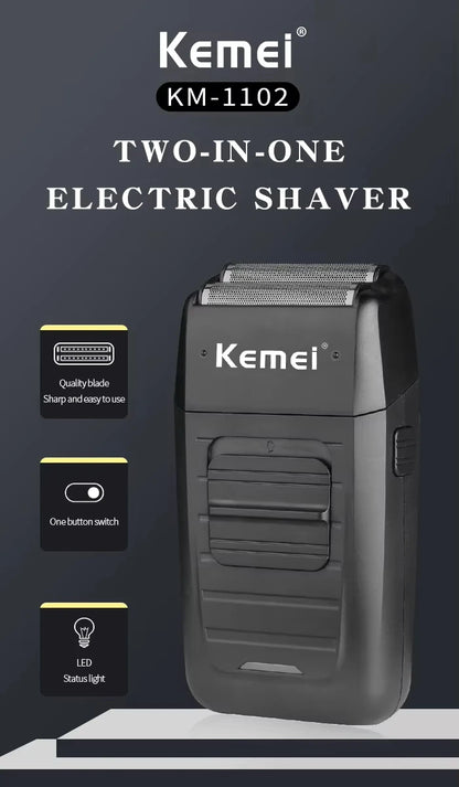 Kemei Professional Electric Hair Clipper Kit Rechargeable Hair Trimmer Shaver For Men USB Charging Beard Razor KM-2797 KM-1102