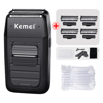 Kemei Rechargeable Cordless Shaver for Men Twin Blade Reciprocating Beard Razor Face Care Multifunction Strong Trimmer KM-1102