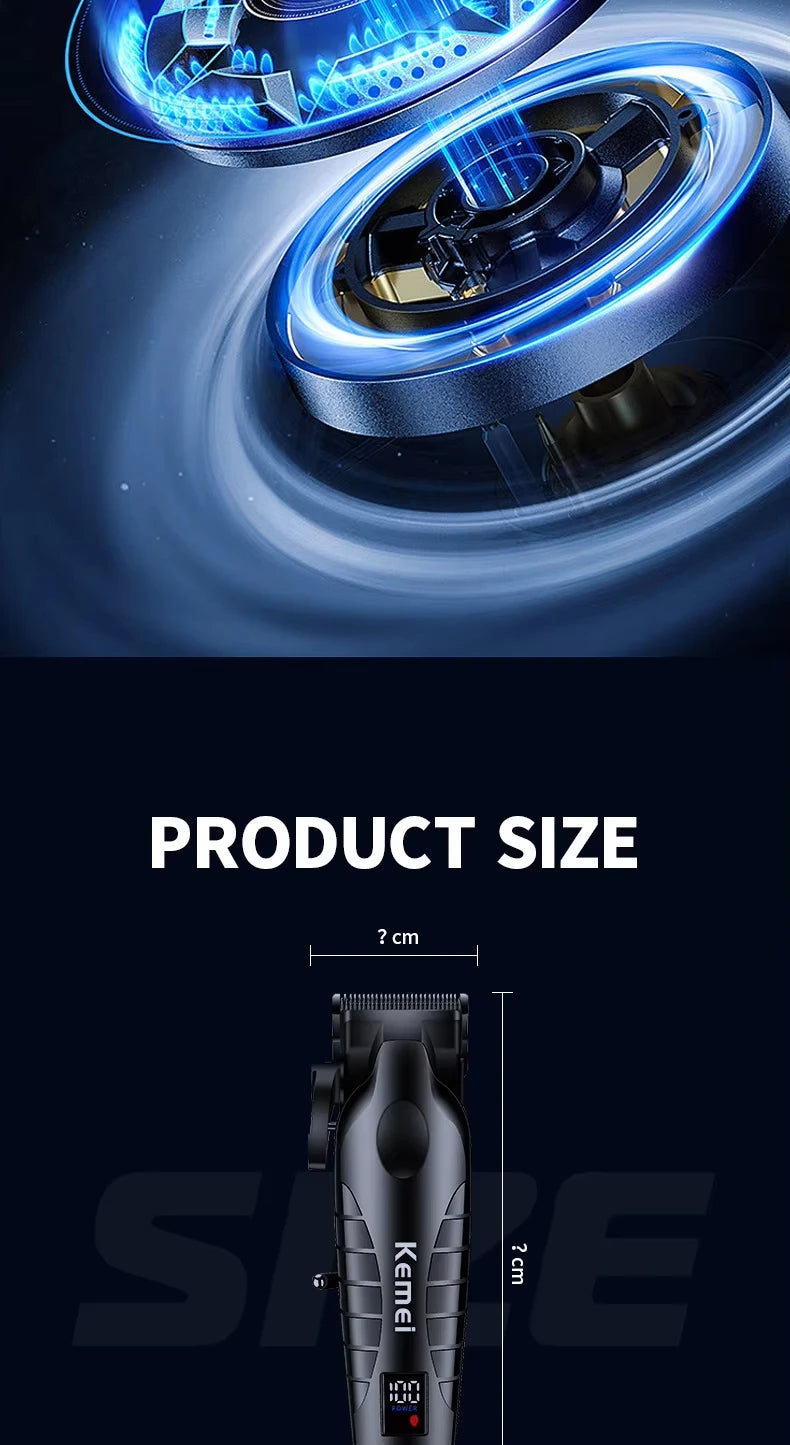 Kemei Hair Clipper Kit for Men, Electric Shaver, Hair Trimmer, Professional Cutting Machine, KM-2290, KM-2293, KM-1102