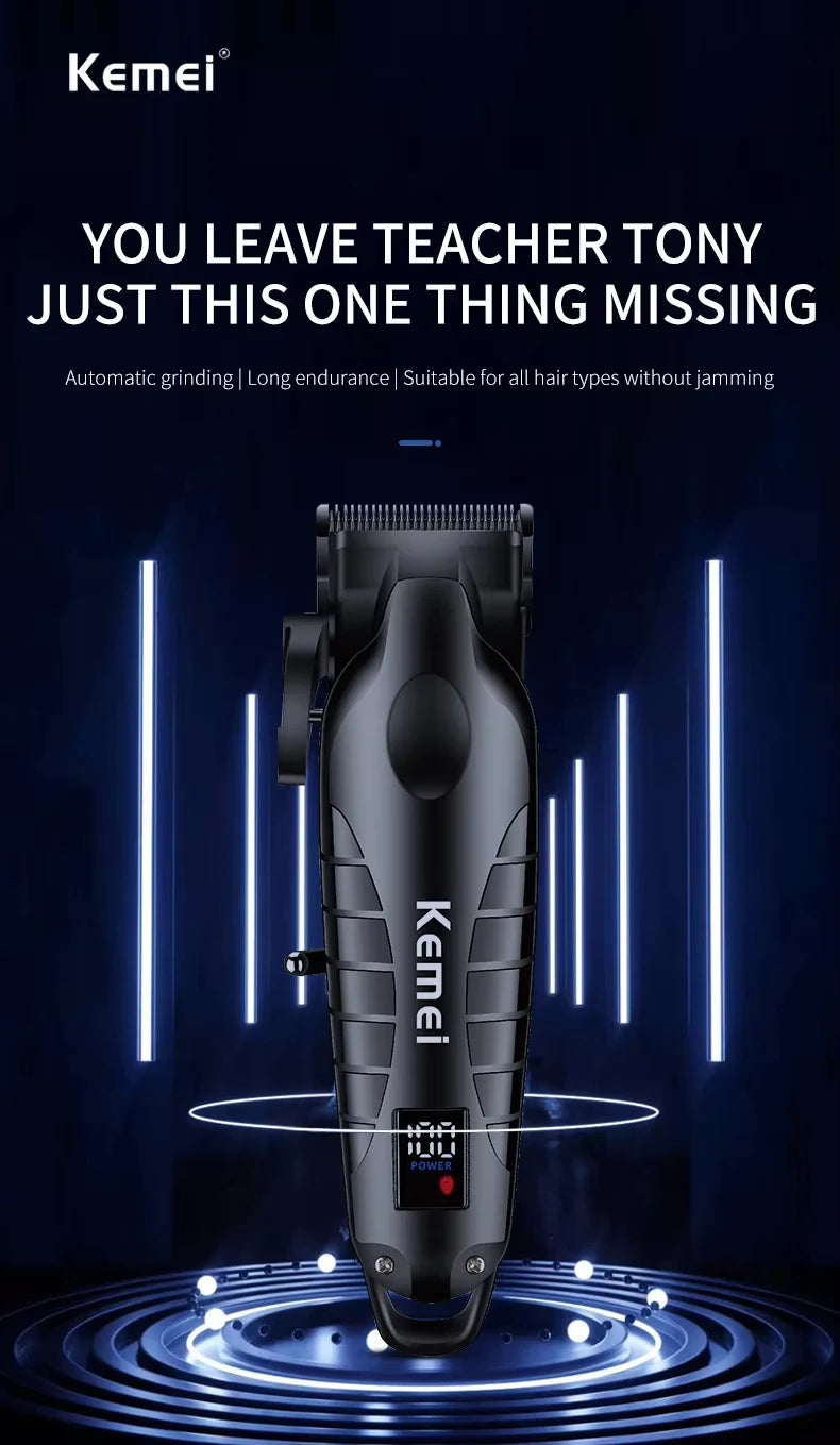 Kemei Hair Clipper Kit for Men, Electric Shaver, Hair Trimmer, Professional Cutting Machine, KM-2290, KM-2293, KM-1102