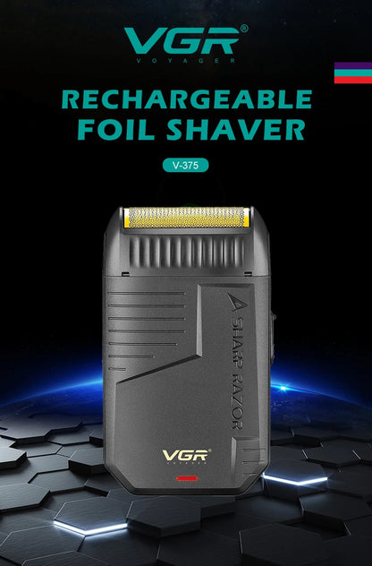 VGR Razor Rechargeable Razor Professional Beard Trimmer Electric Trimmer Reciprocating Shaver Finishing Shaver for Man V-375