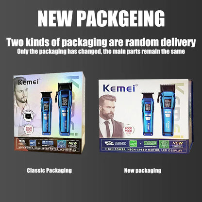 Kemei Professional Electric Hair Clipper Kit Rechargeable Hair Trimmer Shaver For Men USB Charging Beard Razor KM-2797 KM-1102