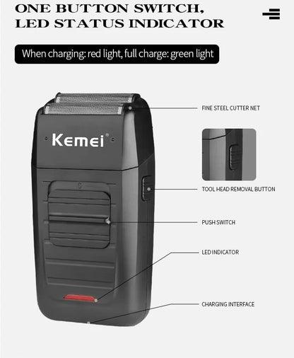 Kemei Professional Electric Hair Clipper Kit Rechargeable Hair Trimmer Shaver For Men USB Charging Beard Razor KM-2797 KM-1102