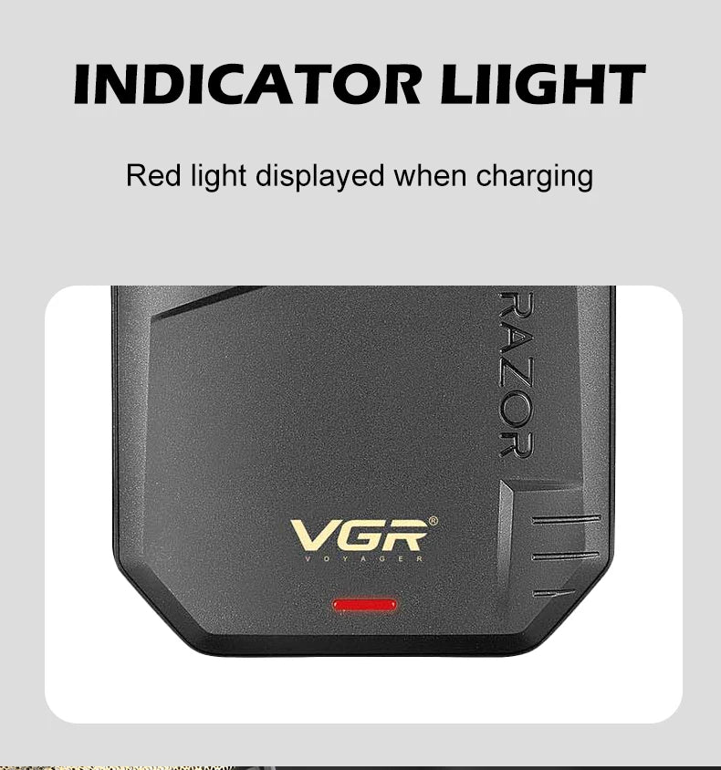 VGR Razor Rechargeable Razor Professional Beard Trimmer Electric Trimmer Reciprocating Shaver Finishing Shaver for Man V-375