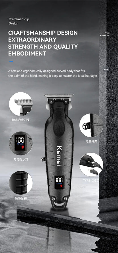 Kemei Hair Clipper Kit for Men, Electric Shaver, Hair Trimmer, Professional Cutting Machine, KM-2290, KM-2293, KM-1102