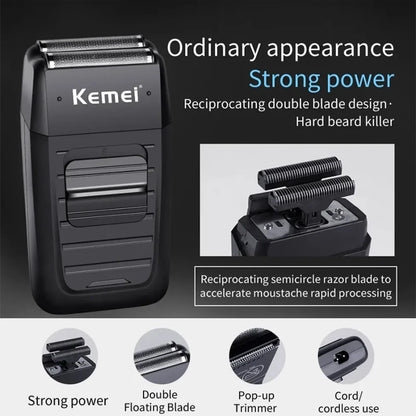 Kemei Hair Clipper Kit for Men, Electric Shaver, Hair Trimmer, Professional Cutting Machine, KM-2290, KM-2293, KM-1102