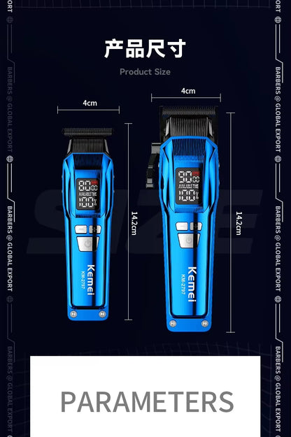 Kemei Professional Electric Hair Clipper Kit Rechargeable Hair Trimmer Shaver For Men USB Charging Beard Razor KM-2797 KM-1102