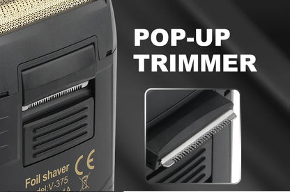VGR Razor Rechargeable Razor Professional Beard Trimmer Electric Trimmer Reciprocating Shaver Finishing Shaver for Man V-375